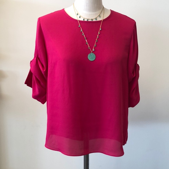 Gibson Latimer Tops - NWT Gibson Latimer Blouse Hot Pink